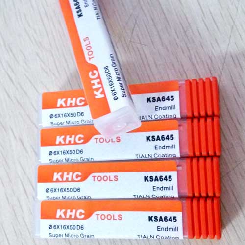 桂林謝先生訂購德國KHC六刃鎢鋼銑刀加工高硬度材料【漢川實業(yè)】